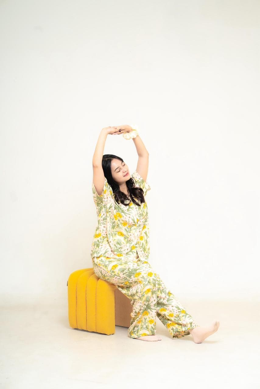 V Neck Pajamas Set - 6